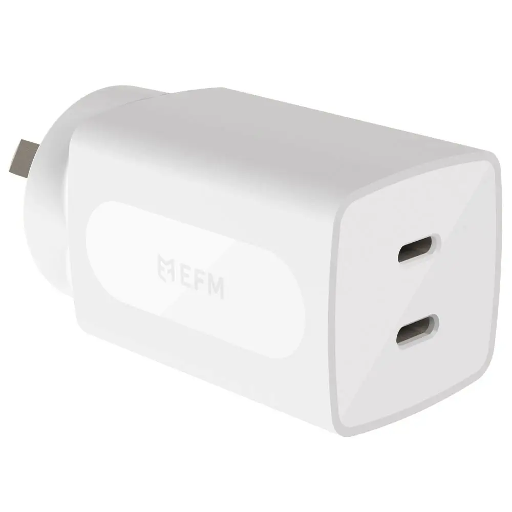 EFM 65W GaN Dual Port Wall Charger - White EFPW65U932WHI