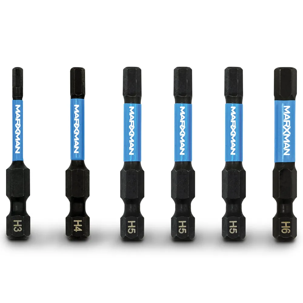 MARXMAN 3-6x50mm Hex Power Impact Screwdriver Bit - 6 Piece MSDBHM506PC