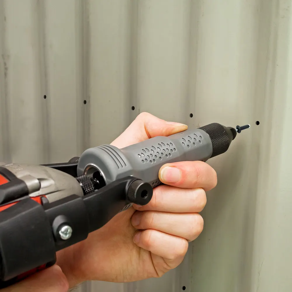 P&N QUICKBITS 1/4-Hex Riveting Drill/Impact Driver Attachment