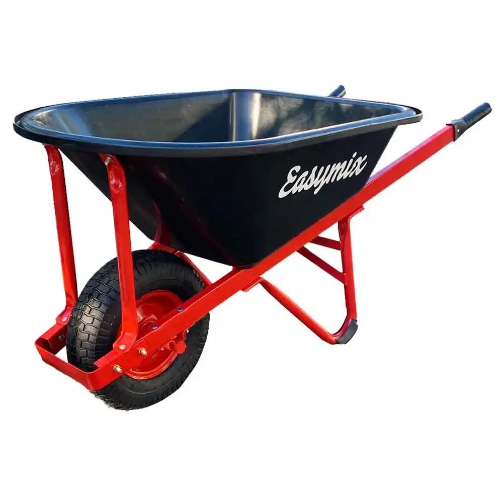 EASYMIX Trade 99L Poly Pneumatic Wide Wheelbarrow W300P-HSRWRS