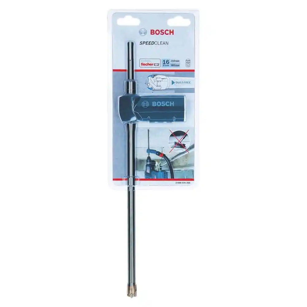 BOSCH 16 x 380mm 4-Cutter SDS-Plus TCT Dust Extraction Hammer Drill Bit - SPEEDCLEAN