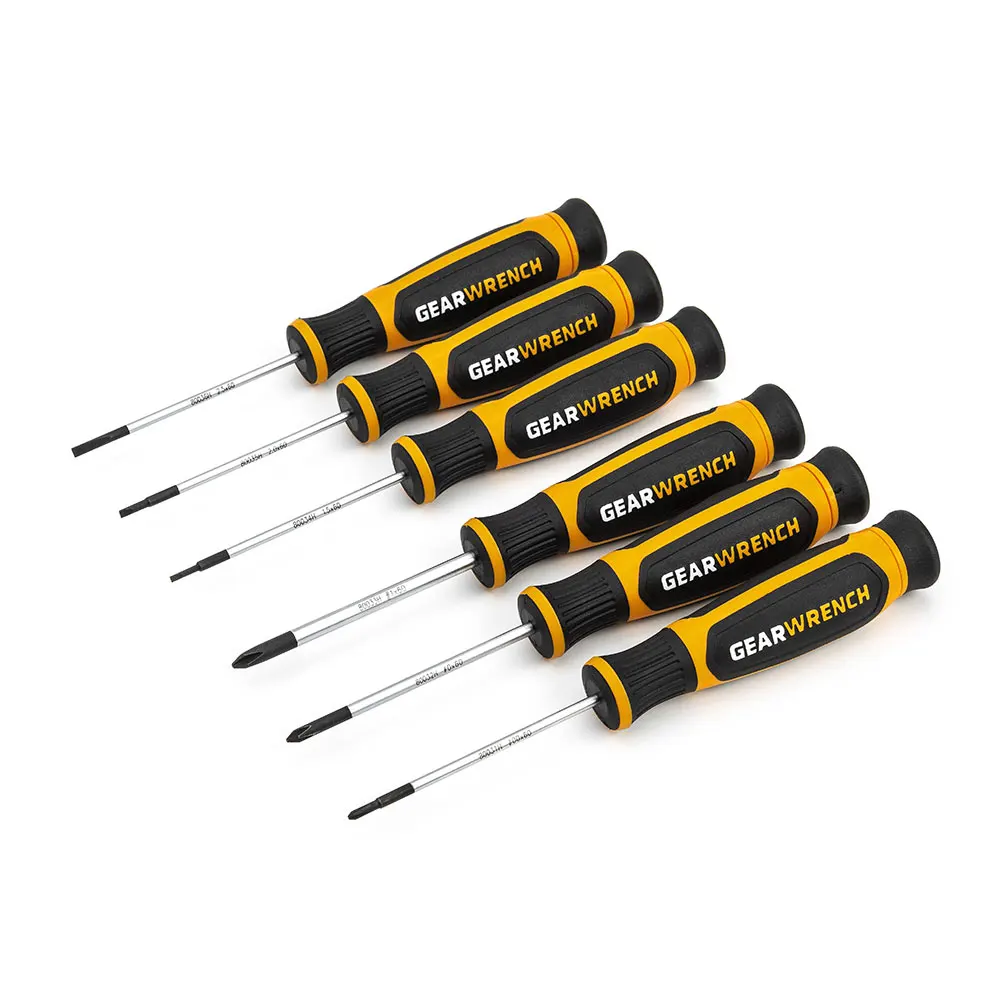 GEARWRENCH 6 Piece 266mm Mini Screwdriver Set 80055H
