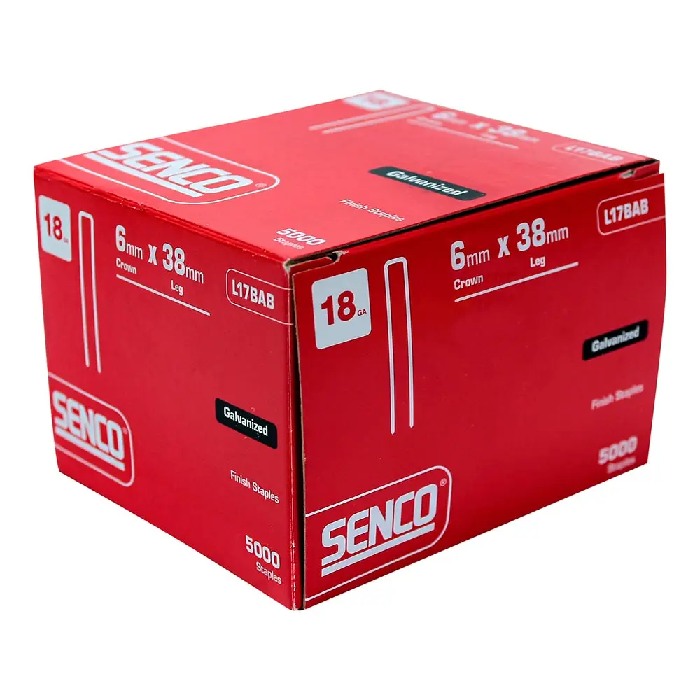 SENCO L Series Staples Electro Galvanised - 38mm Box of 5000 L17BAB