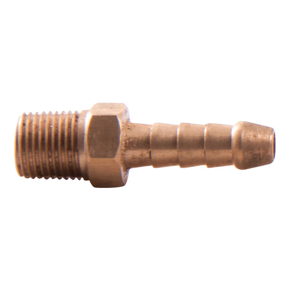 SONSBEEK AIR TAILPIECE 1/4inch BARB 1/8inch BSP MALE, BRASS