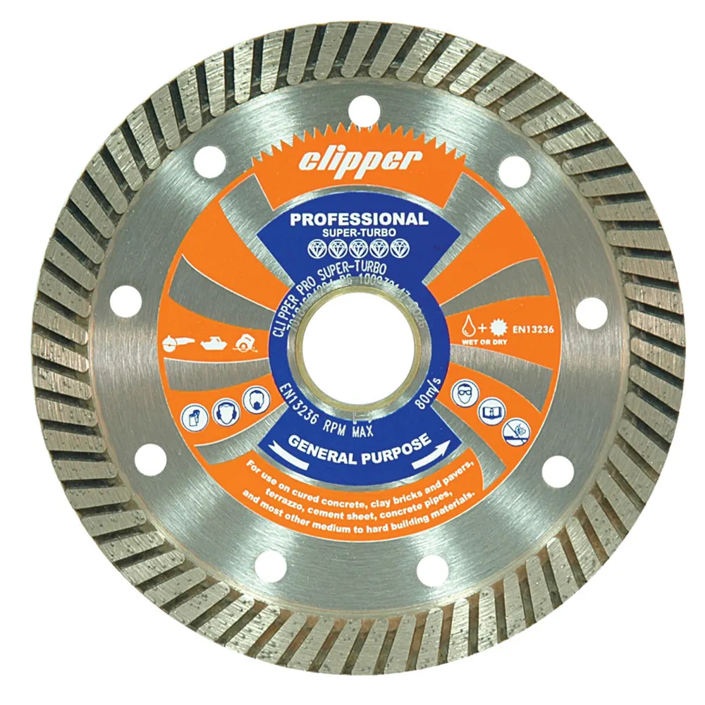 CLIPPER 105 x 20/16mm Super Turbo Diamond Blade for General Purpose Cutting 70184624293