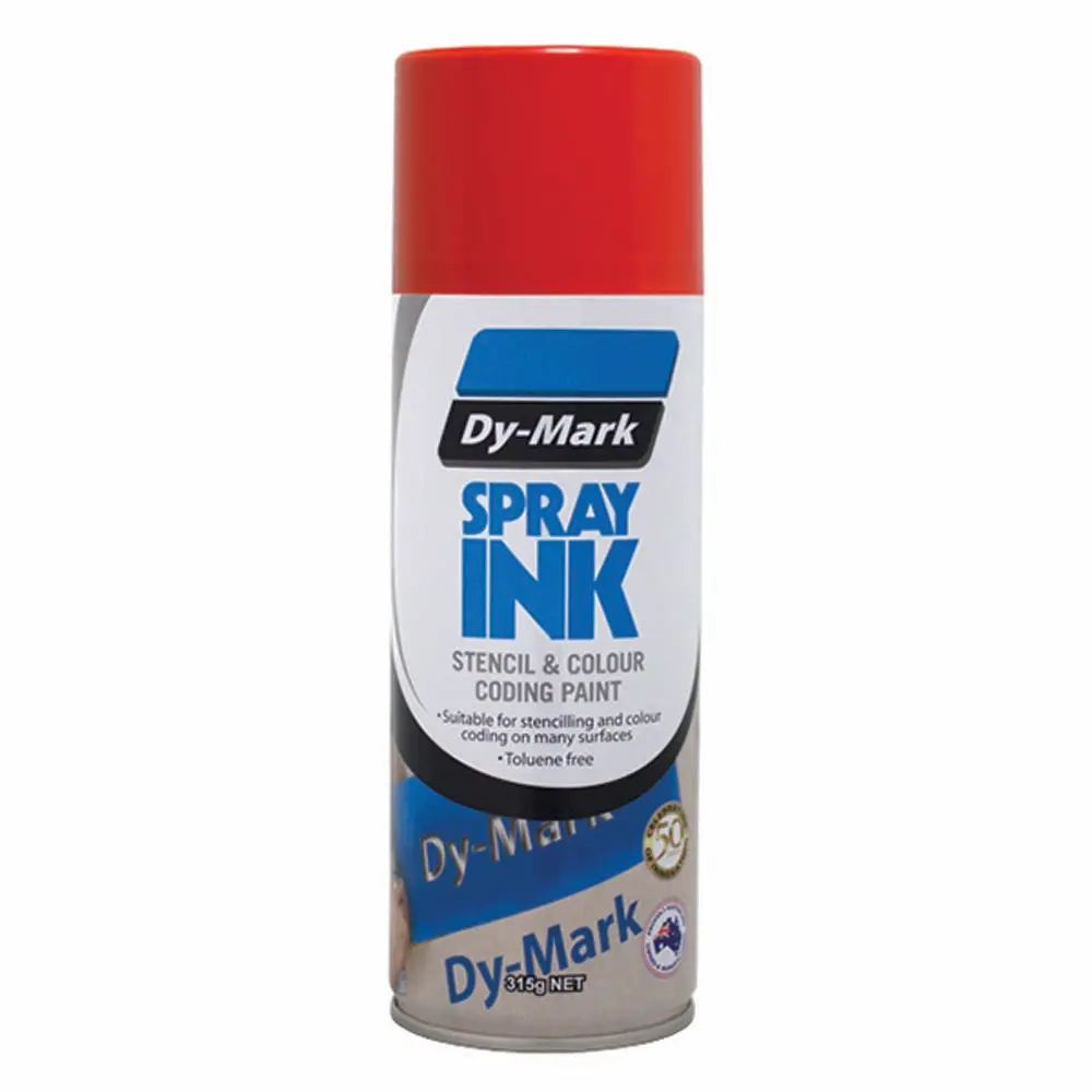DYMARK 315g Spray Ink Red Stencil & Colour Coding Paint 39013502