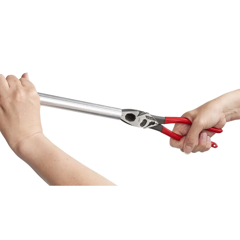 MILWAUKEE 228mm 9Inch USA Made Dipped Grip Linesman Pliers with Crimper MT500C