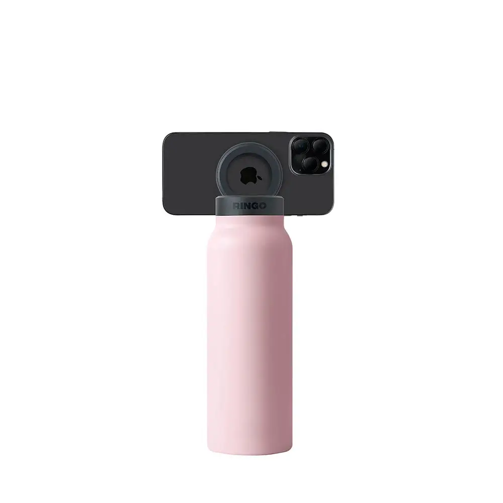 RINGO 710ml (24oz) Water Bottle - with Magnetic Phone Mount - Pink B2PK24LSC1