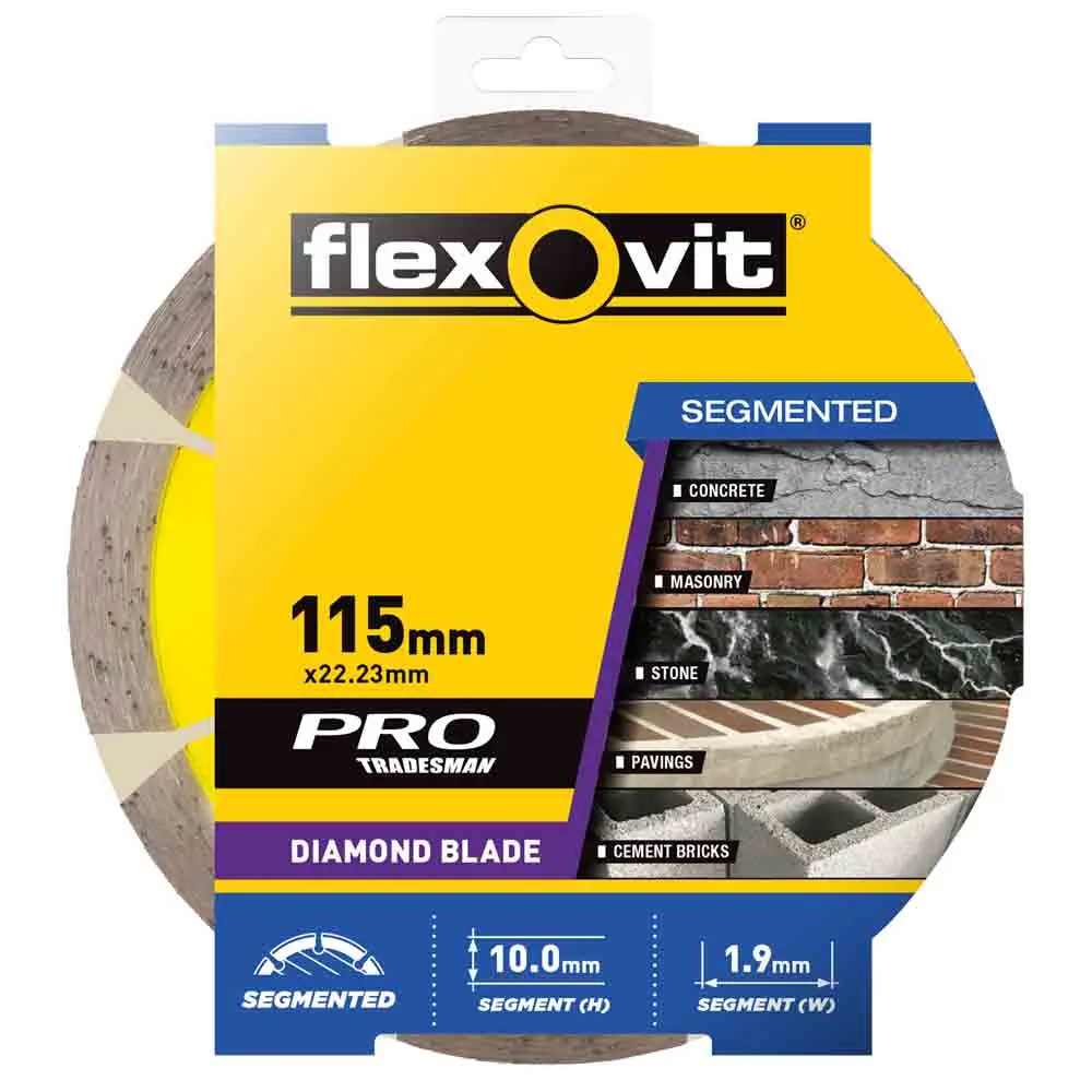 FLEXOVIT 115mm Segmented Diamond Blade for Tile & Brick 70184624715