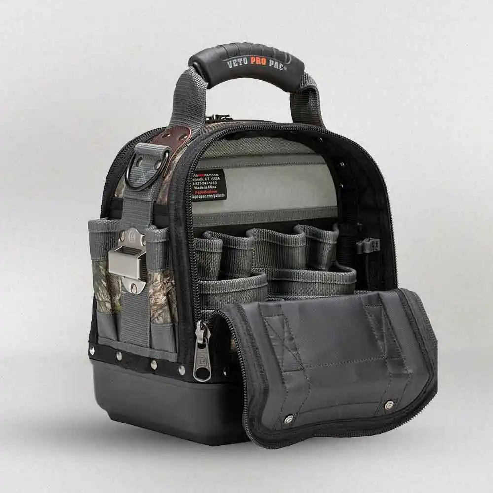 VETO Pro Pac 25 x 20 x 30cm 38Pkt Medium Camouflage Tech Tool Bag VETOTECHMCCAMO