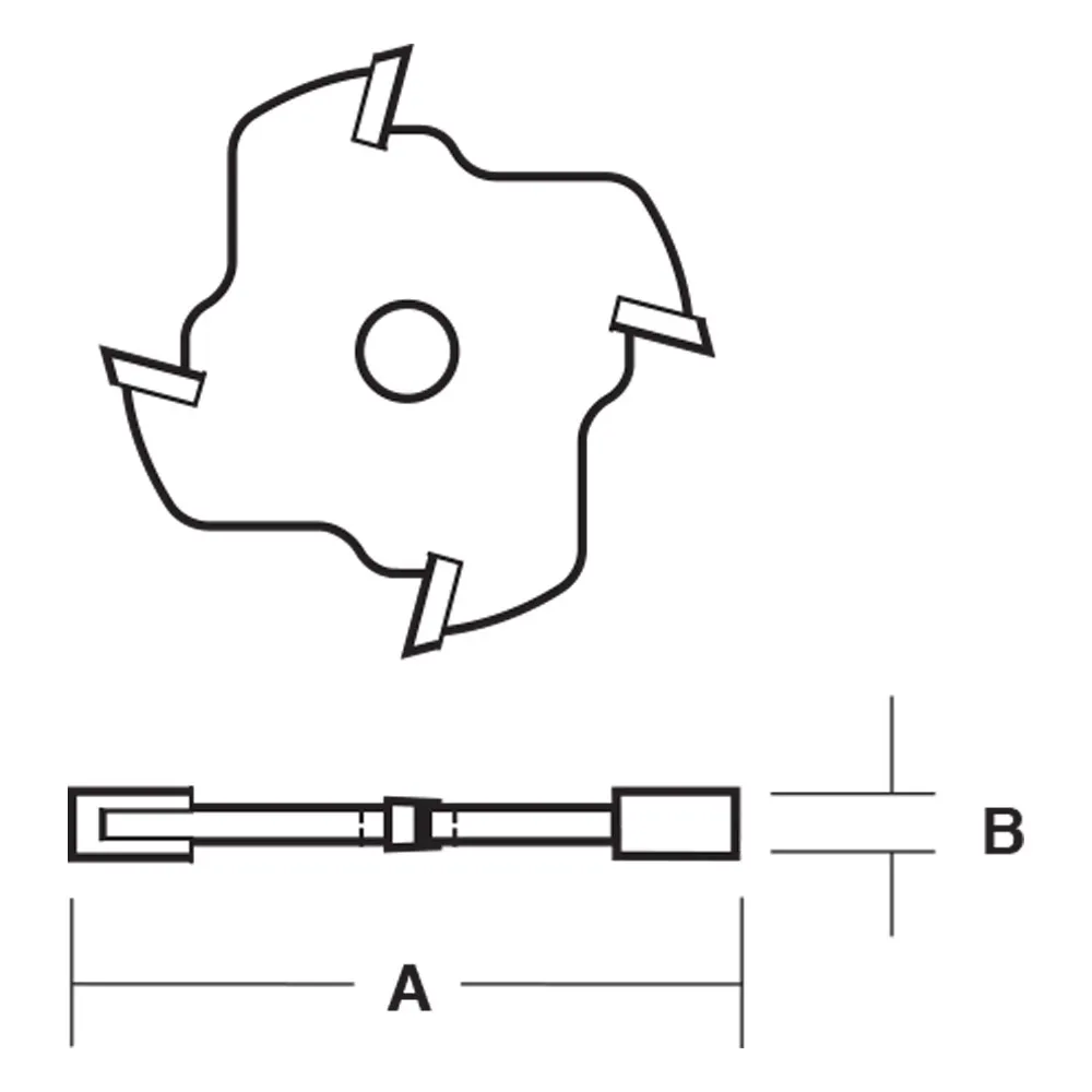 CARBITOOL 2inch x 4.8mm TCT Slot Cutter T 700-4.8 M