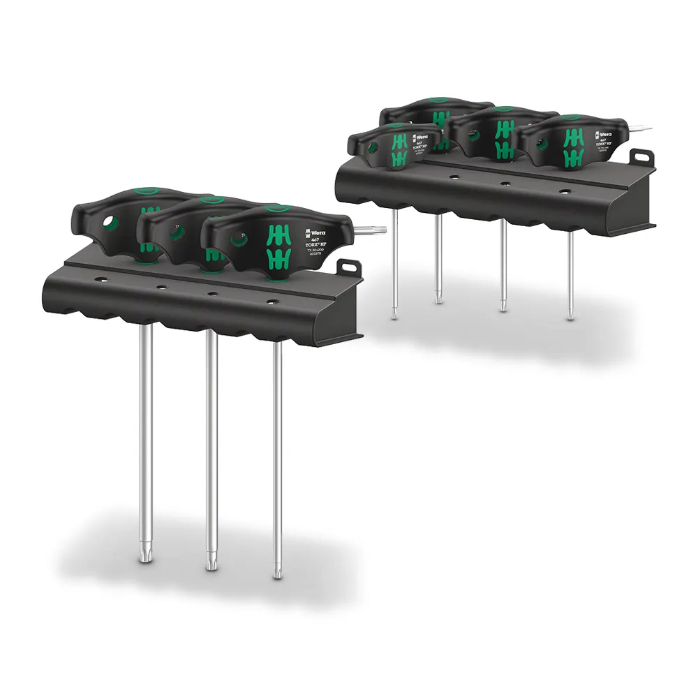 WERA 467/7 TORX HF Set 1 Screwdriver Set T-handle TORX Screwdrivers w/ Holding Function - 7 Piece WER023452