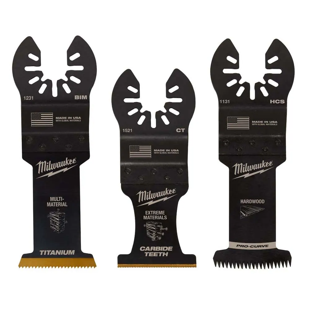 MILWAUKEE 3 piece OPEN-LOK All Purpose Multi Tool Blade Variety Pack Blades 49109001