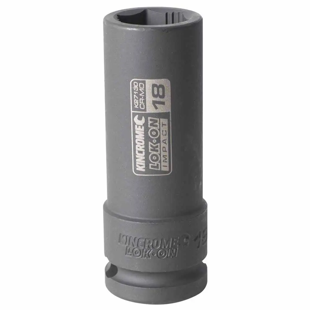 KINCROME LOK-ON 18mm 1/2" Drive Deep Impact Socket K27130