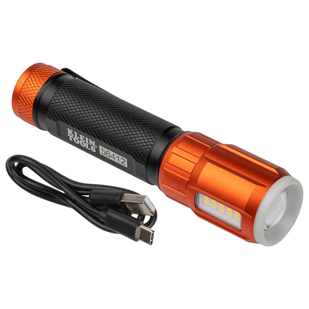 KLEIN 500 Lumens Rechargeable USB-C LED Torch A-56412