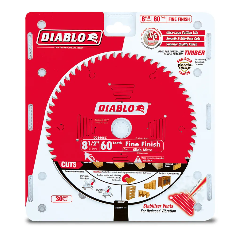 DIABLO 216mm 60T Fine Finish Saw Blade 2608644444