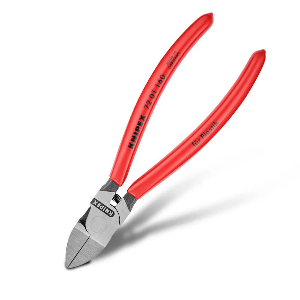 KNIPEX 160mm Diagonal Cutters for Plastic 7201160SB