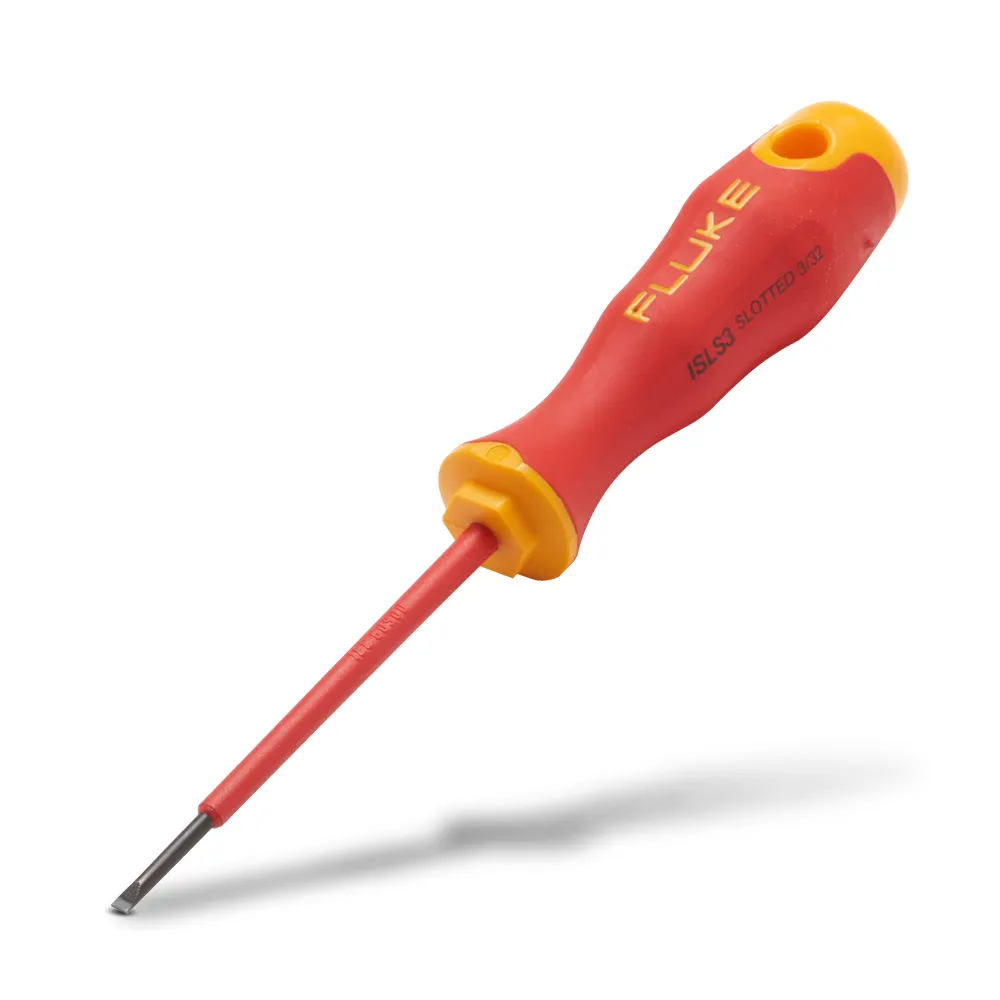 FLUKE 2.5mm x 75mm 1000v 3/32 blade Insulated Slotted Screwdriver FLUISLS3