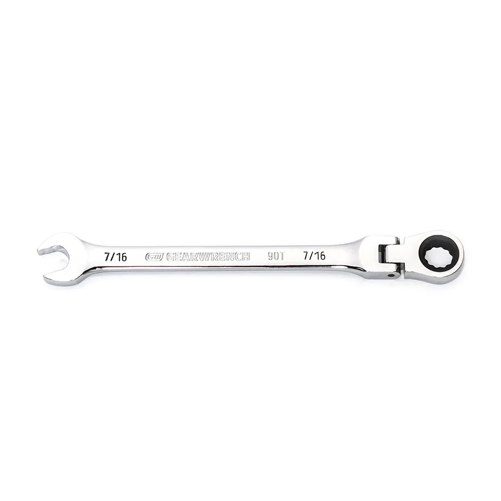 GEARWRENCH 7/16" 90T Flexhead Ratcheting Combination Wrench 86744