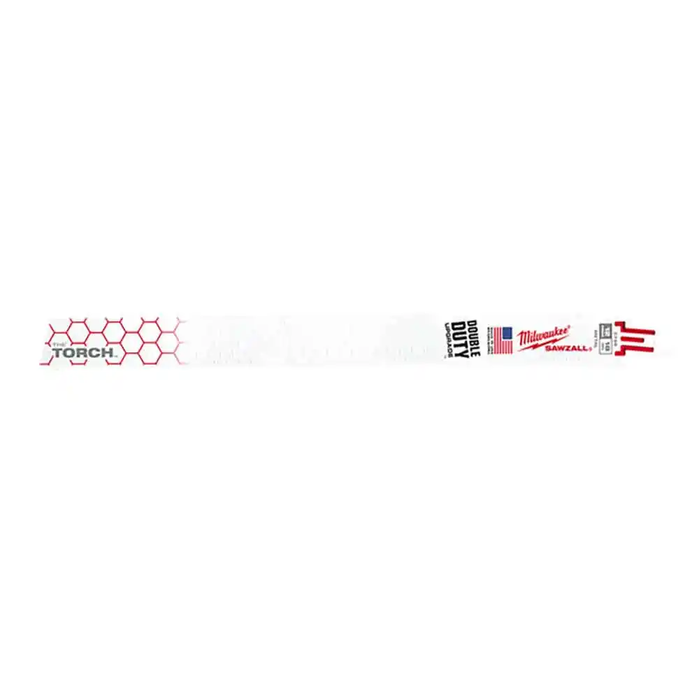 MILWAUKEE 300mm 18TPI Bi-Metal Reciprocating Saw Blade for Metal Cutting - THE TORCH - 5 Piece 48005789