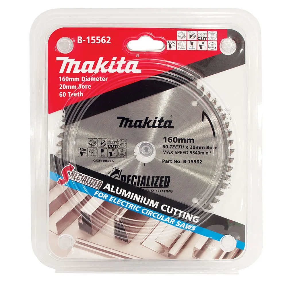 MAKITA 160mm 60T TCT Circular Saw Blade for Aluminium Cutting - SPECIALIZED