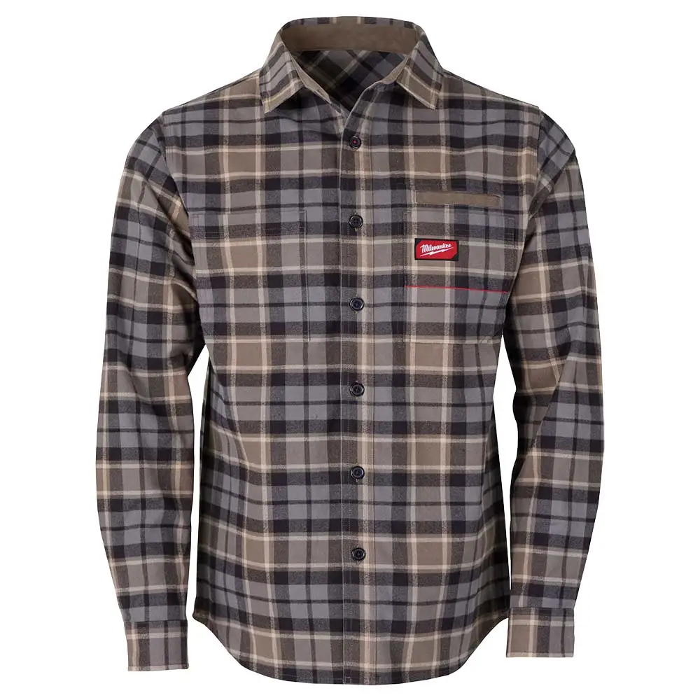 MILWAUKEE Gridiron Flannel Shirt Grey