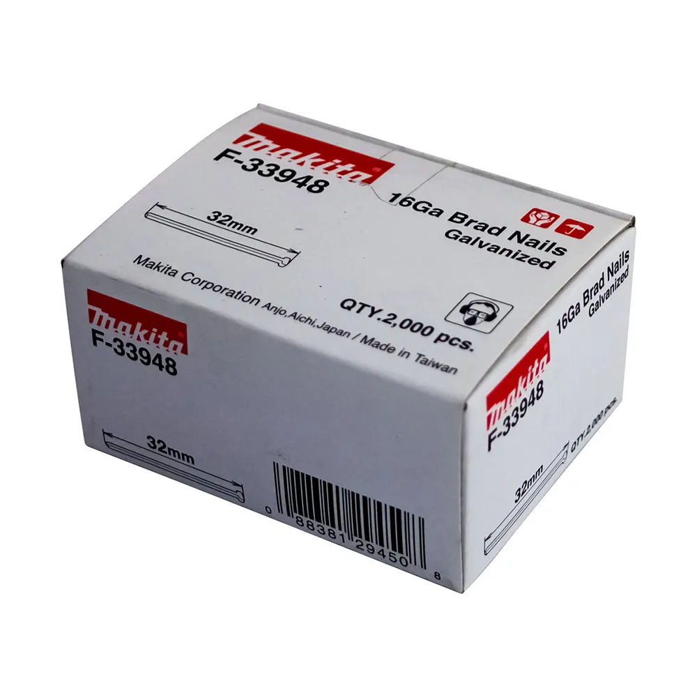 MAKITA 32 x 1.6mm EG 16GA C Nail Brad 2000Box F33948