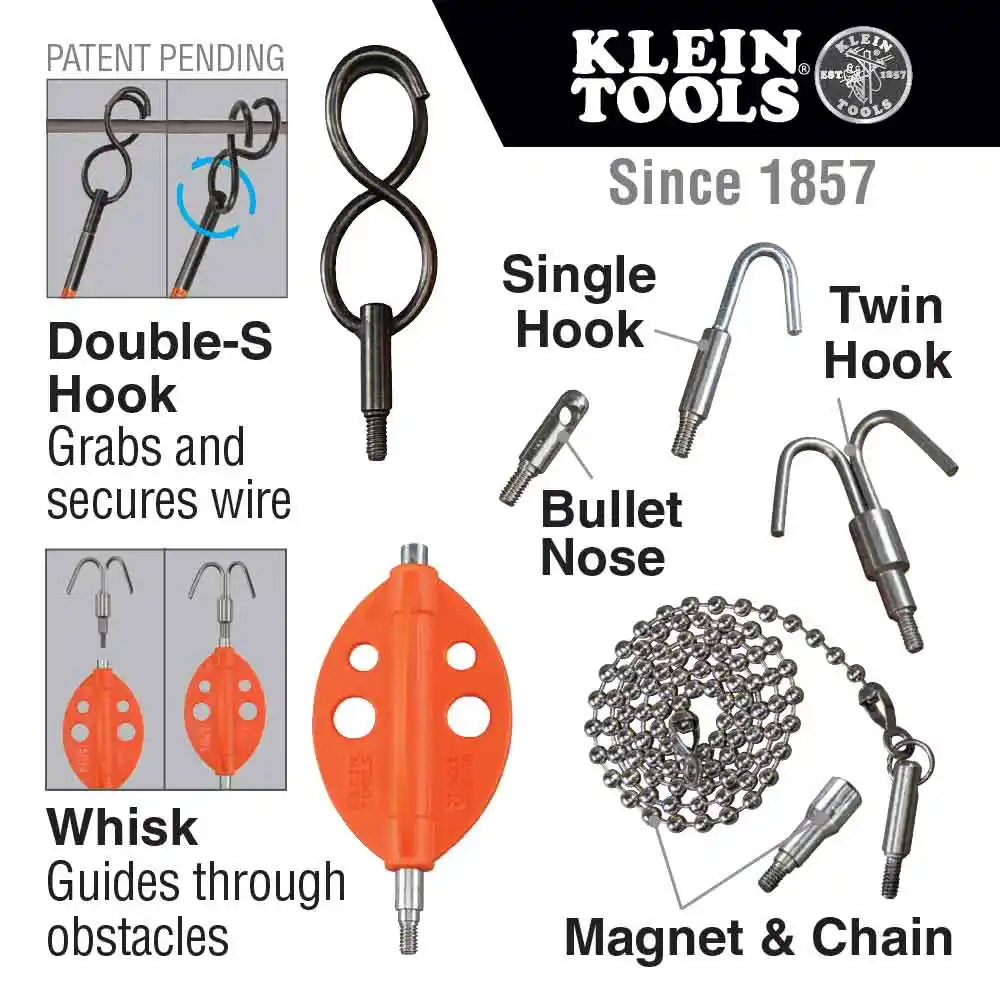 KLEIN Whisk Fish Rod Attachment Set - 7 Pieces A-56511