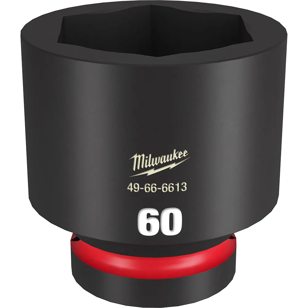 MILWAUKEE SHOCKWAVE 1inch Drive 60mm Standard 6 Point Impact Socket 49666613