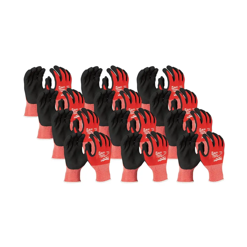 MILWAUKEE Nitrile Dipped Gloves Cut 1(A) - 12 Pack 48228900A