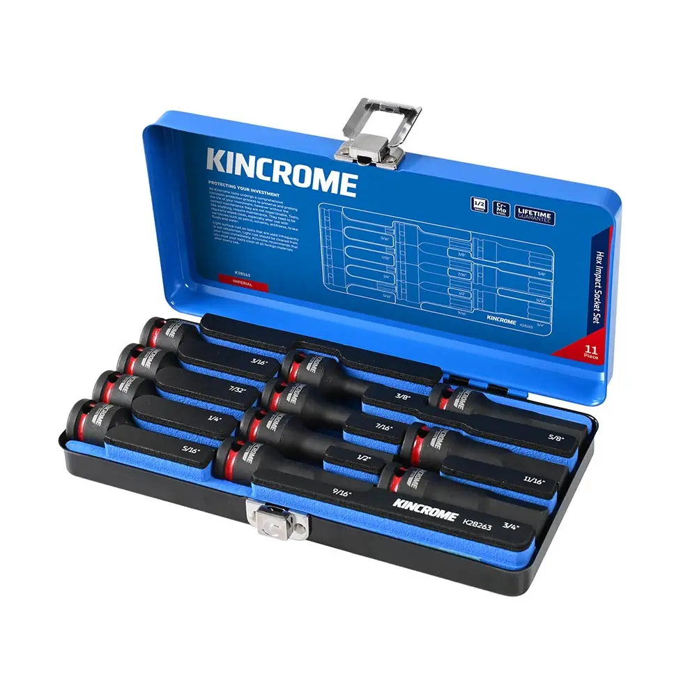 KINCROME 1/2inch Hex Drive Imperial Impact Socket Set - 11 Piece K28263