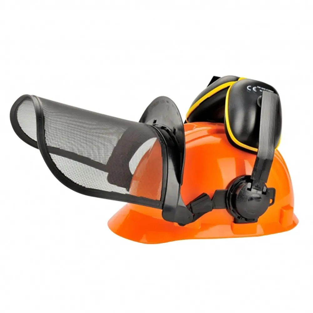 MAXISAFE Forestry Kit with Orange Hard Hat, Mesh Visor & Earmuffs HFK563