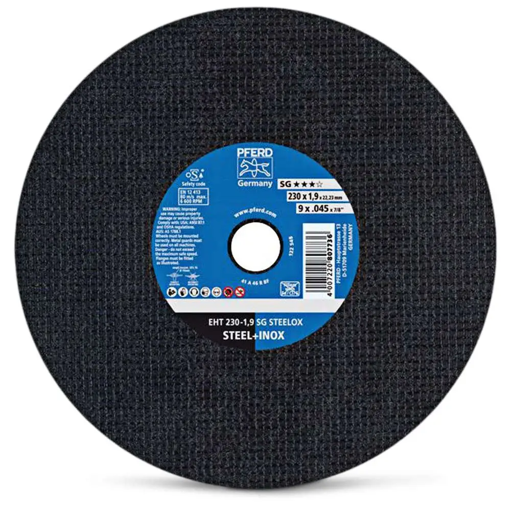 PFERD 230 x 1.9mm Steel & Stainless Cut Off Disc - SG-STEELOX