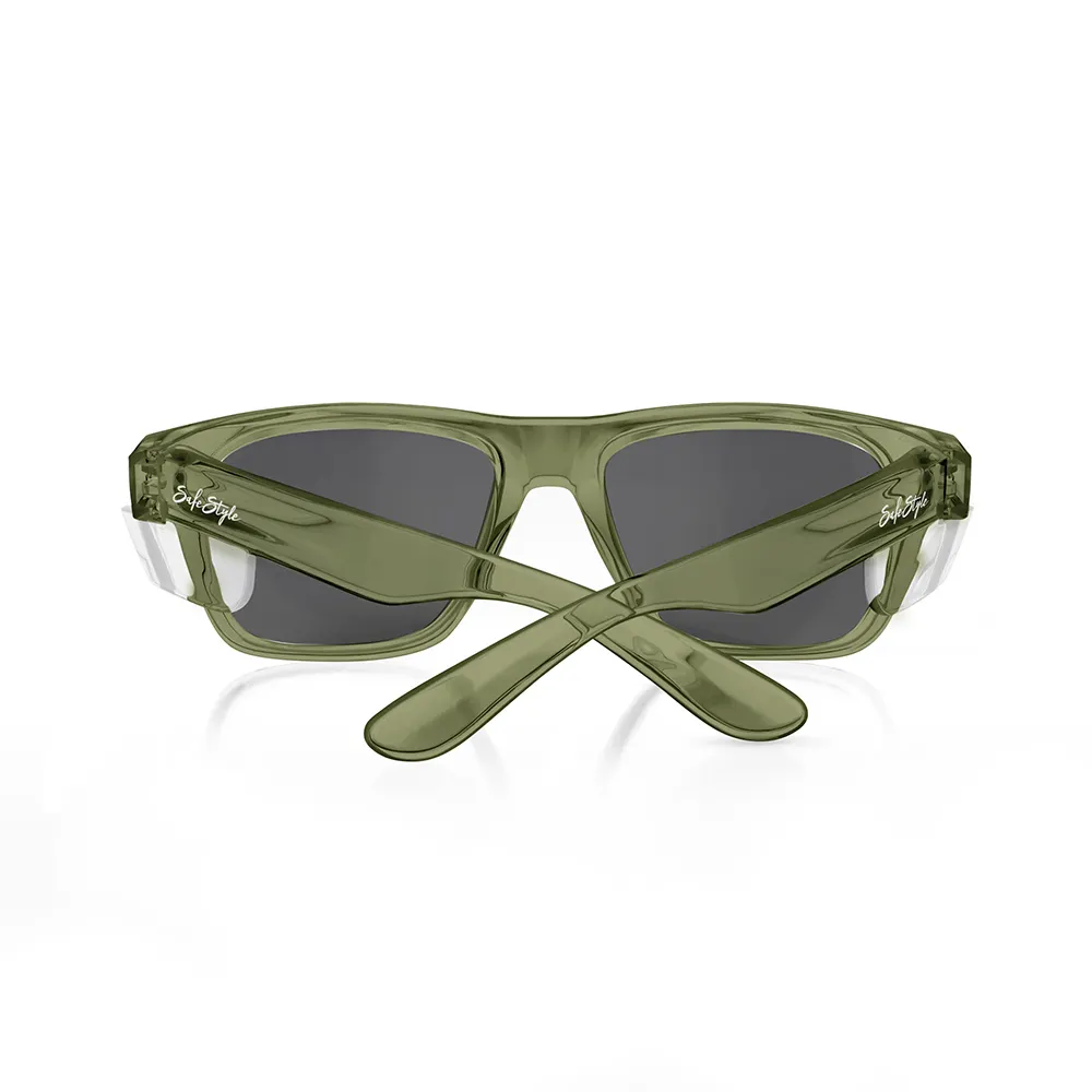SAFESTYLE Fusions Safety Spectacles Polarised UV400 - Green Frame FGRP100