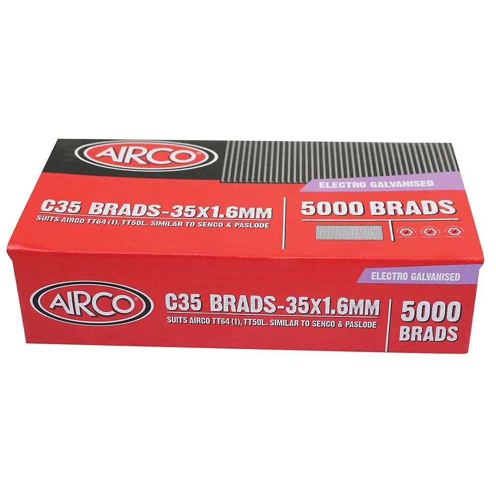 AIRCO C Series Electro Galvanised Brad Nail - 35mm Box of 5000 BC16350