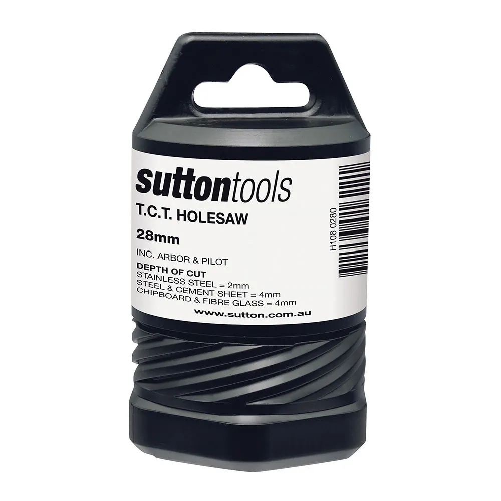 SUTTON 28mm TCT Metal Holesaw w/ Arbor H1080280