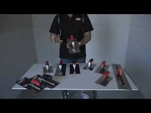 WALLBOARD 355mm Straight Stainless Steel Trowel w. Rubber Handle WTS-355S