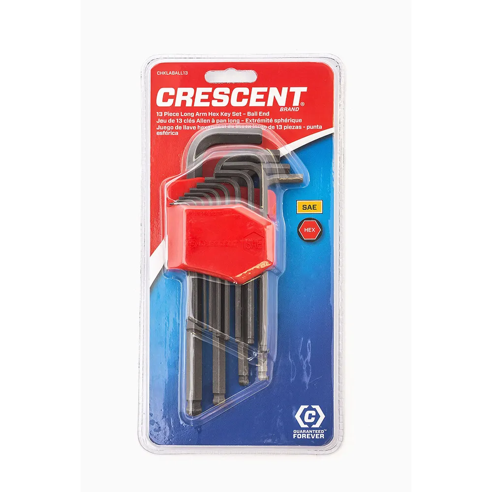 CRESCENT 13 Pc. Long Ball End Sae Hex Key Set CHKLABALL13