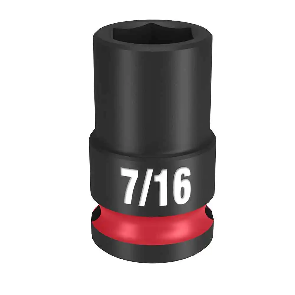 MILWAUKEE SHOCKWAVE 3/8" Drive 7/16" Standard 6 Point Impact Socket 49666105
