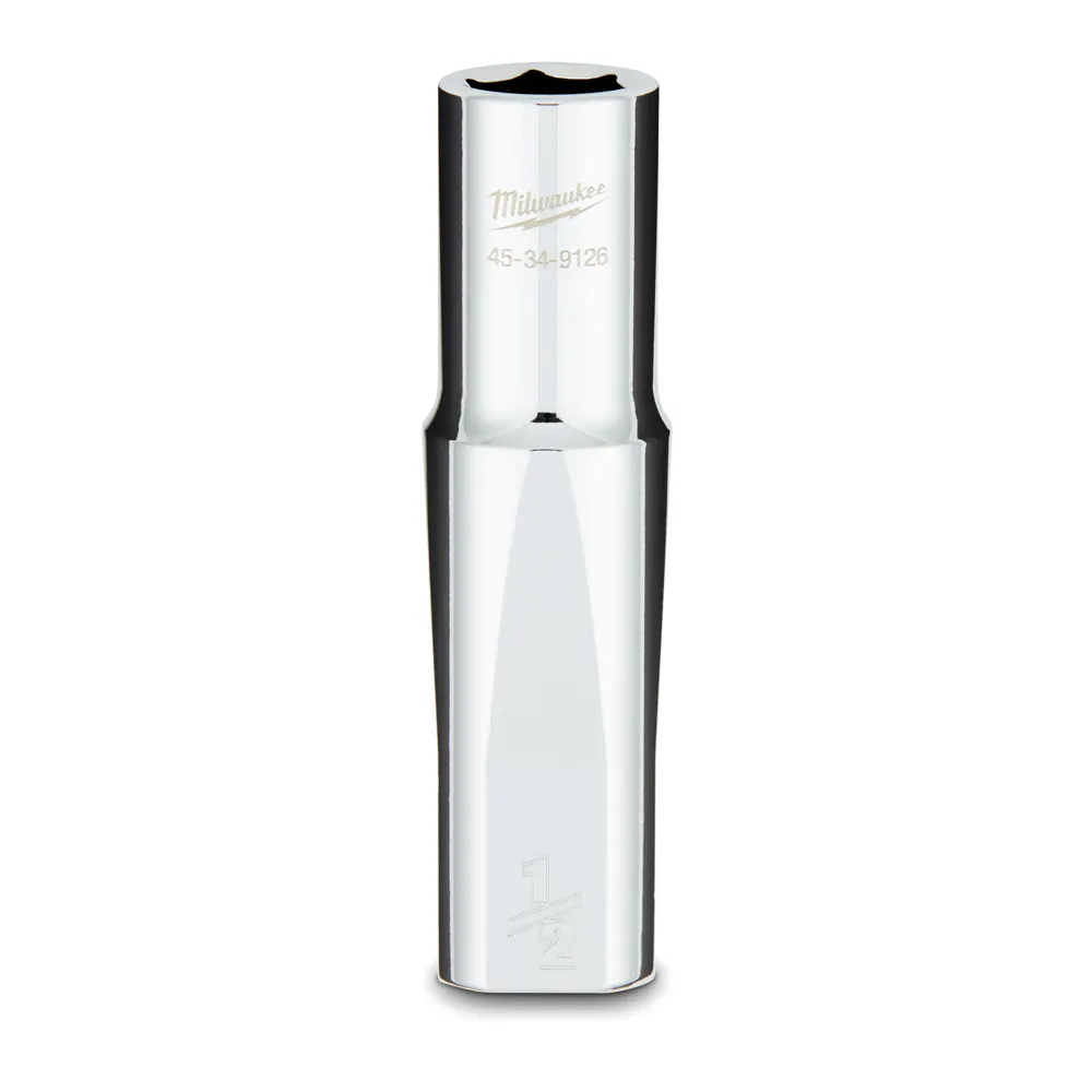 MILWAUKEE 1/2 Drive 1/2inch SAE 6-Point Deep Socket 45349126