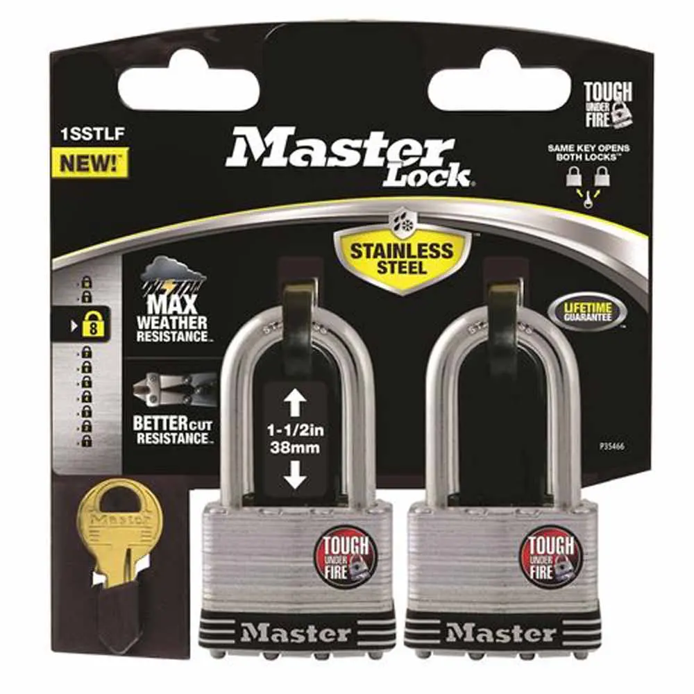 MASTER LOCK 44mm Laminated Stainless Steel Padlock - 1 Pack 1SSTLFAU