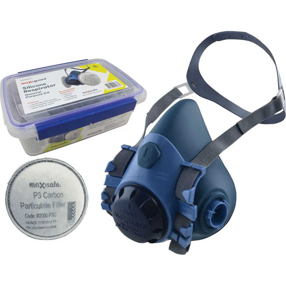 MAXISAFE P3 Carbon Silicone Half Mask for Asbts Silca Weld GP Kit - Large R7500GK-L