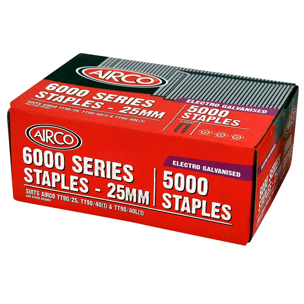 AIRCO 6000 Series Staples - 25 x 5.5mm SM60250