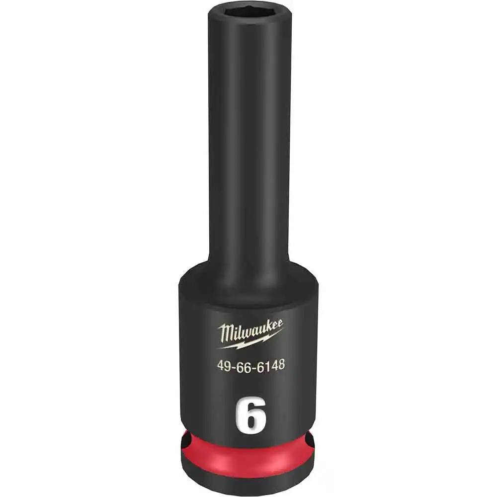 MILWAUKEE SHOCKWAVE 3/8" Drive 6mm Deep 6 Point Impact Socket 49666148
