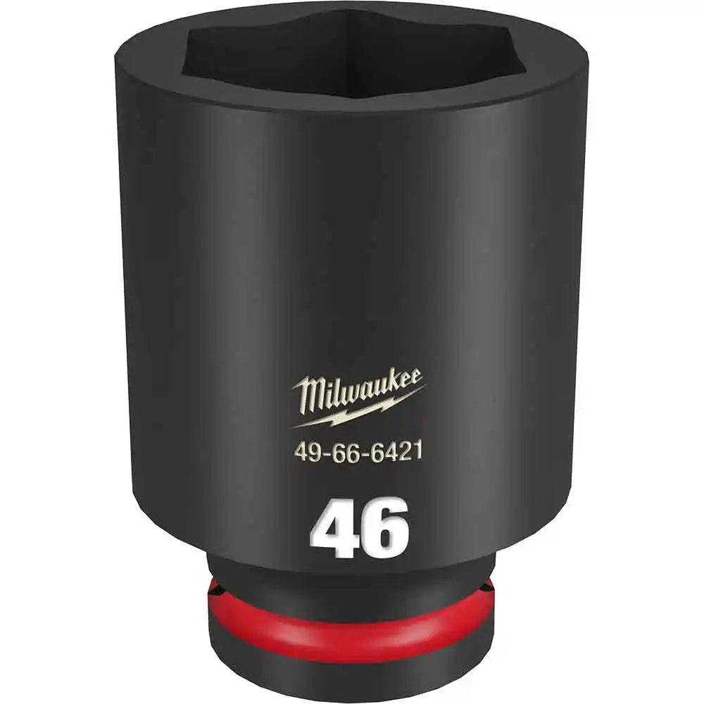 MILWAUKEE SHOCKWAVE 3/4inch Drive 46mm Deep 6 Point Impact Socket 49666421