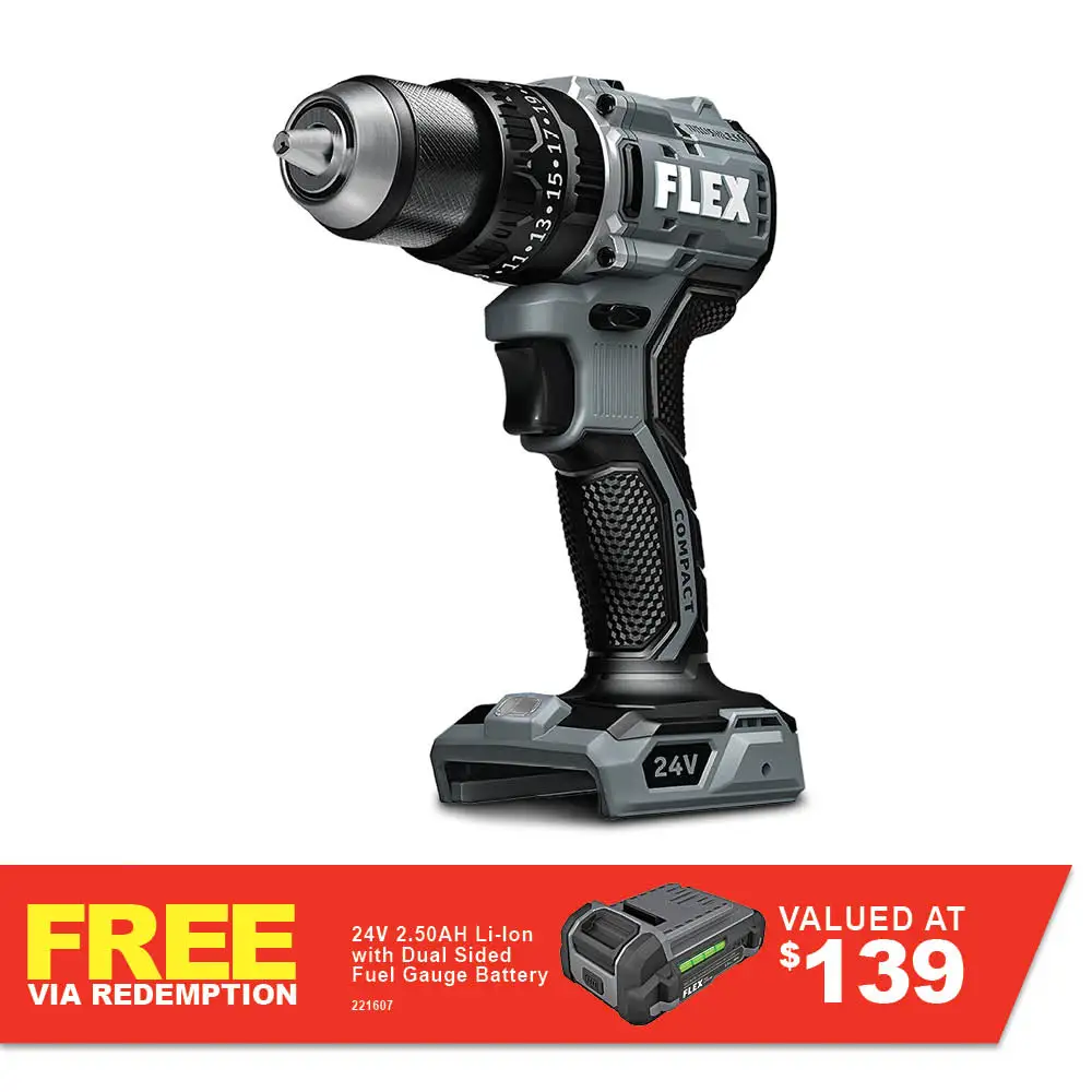 FLEX 24V Brushless 13mm 73NM 2 Speed Compact Hammer Drill Skin FXA1231-Z