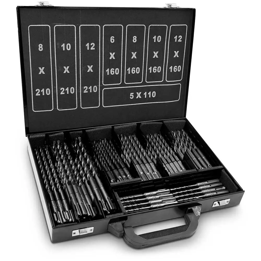 DETROIT 5-12mm 2-Cutter SDS-Plus TCT Hammer Drill Bit Set - 50 Piece