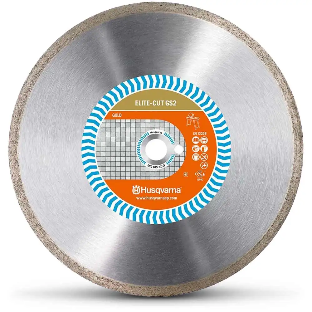HUSQVARNA 250mm Continuous Rim Diamond Blade for Ceramic Cutting - ELITE-CUT GS2