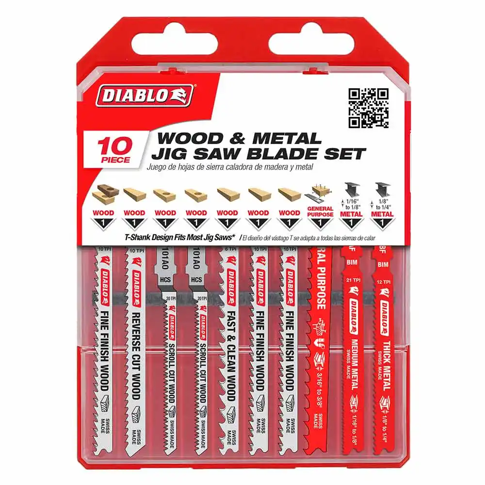 DIABLO Wood & Metal Set 10-Piece 2608F02853