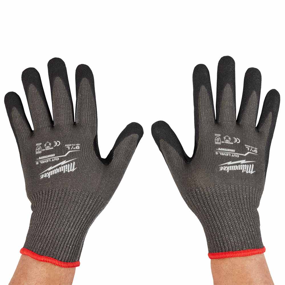 MILWAUKEE Cut Level 5E Nitrile Dipped Gloves 1 Pack - Large 48738652